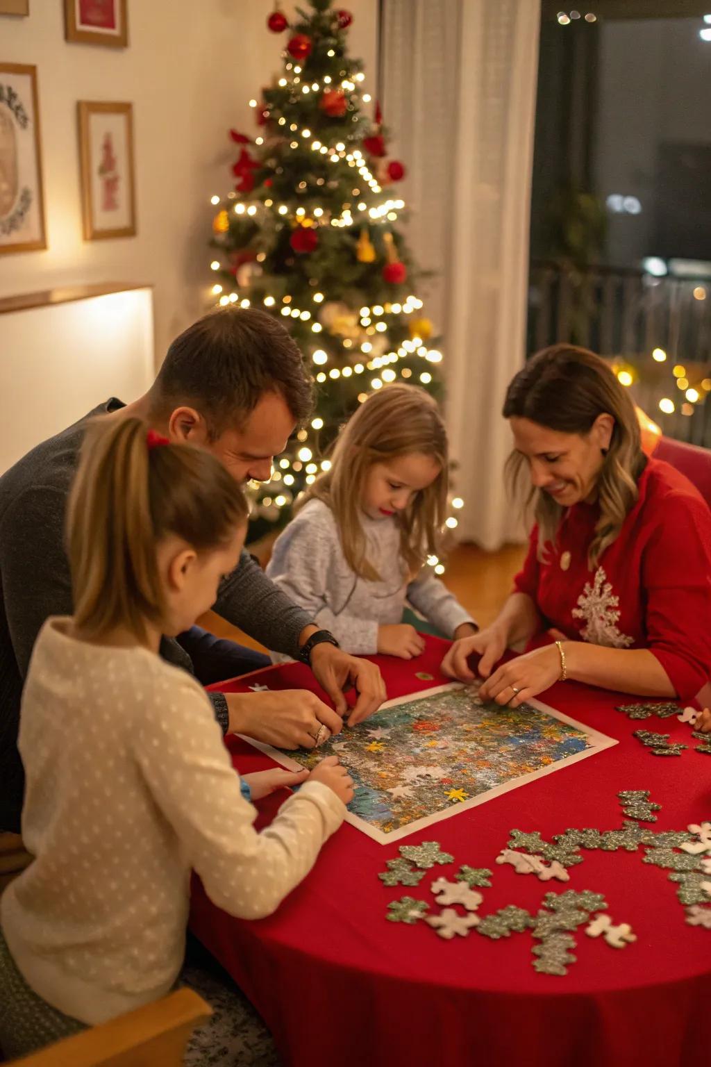 Piece together holiday fun with a Christmas puzzle challenge.
