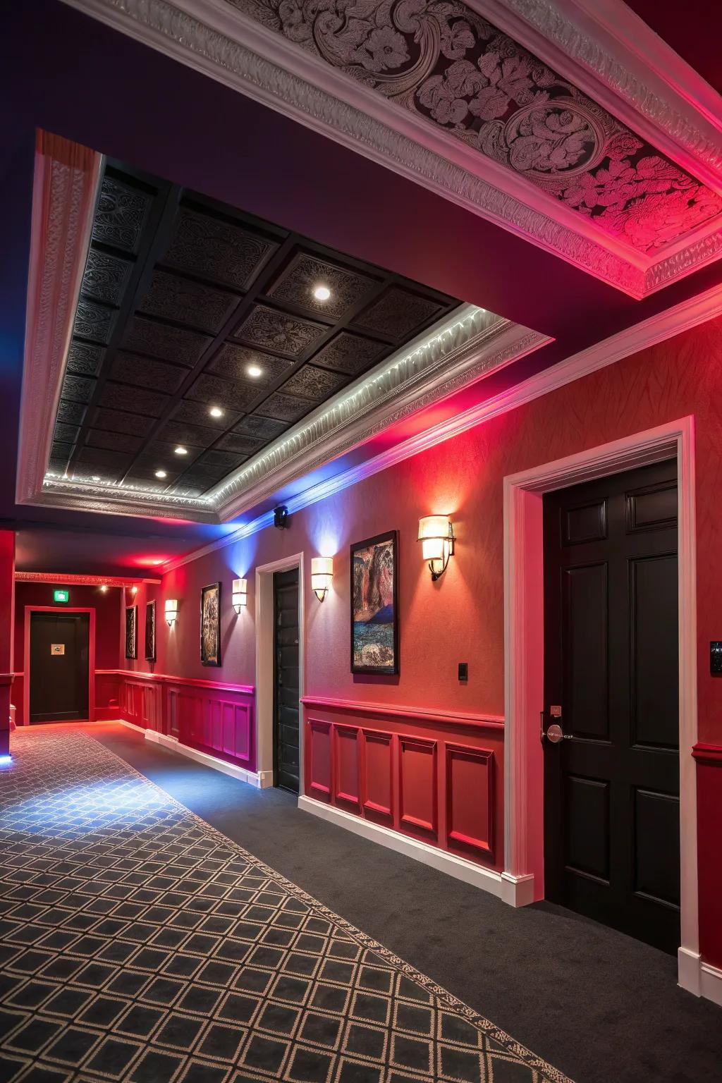 Big and chunky crown molding makes a bold statement.