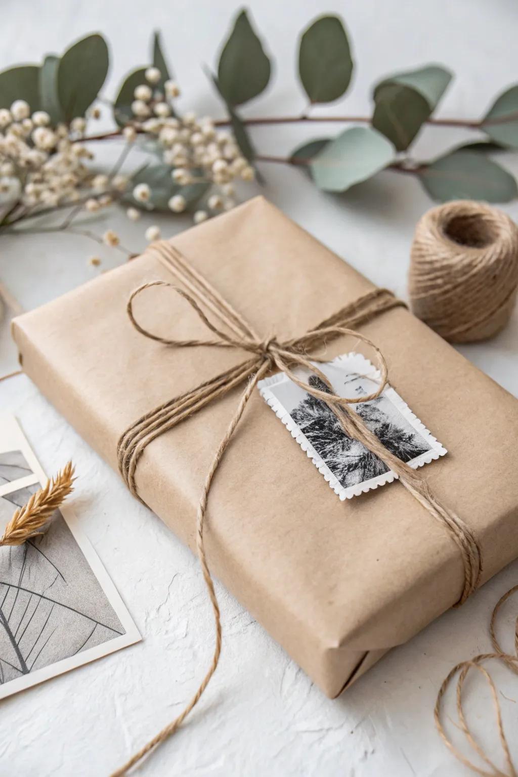 Transform your gift with a touch of nostalgia and elegance by adding a cherished photo print.