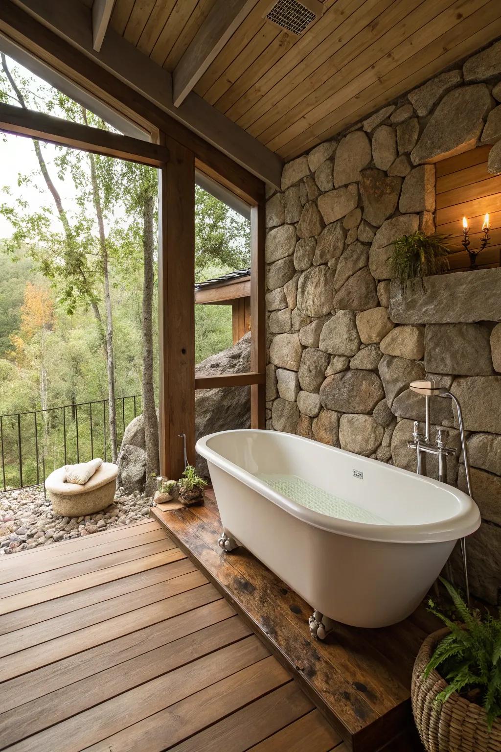 Natural materials bring warmth and texture.