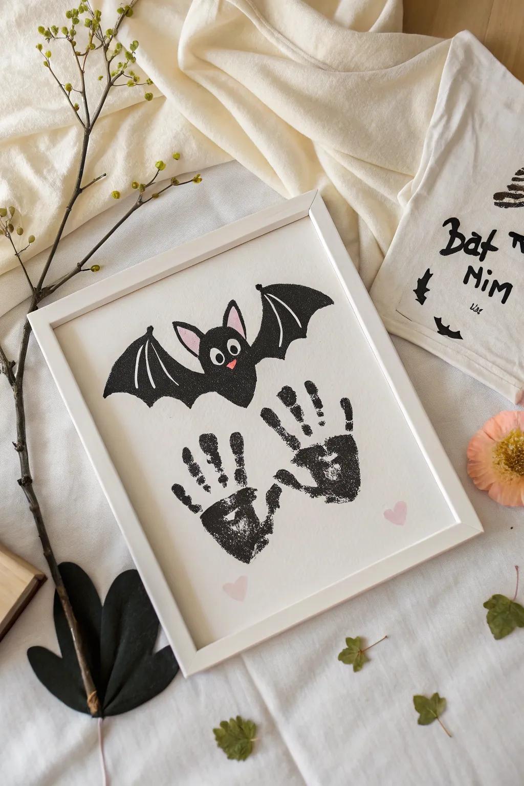 Tiny hands create magical moments with these cute bat handprints!