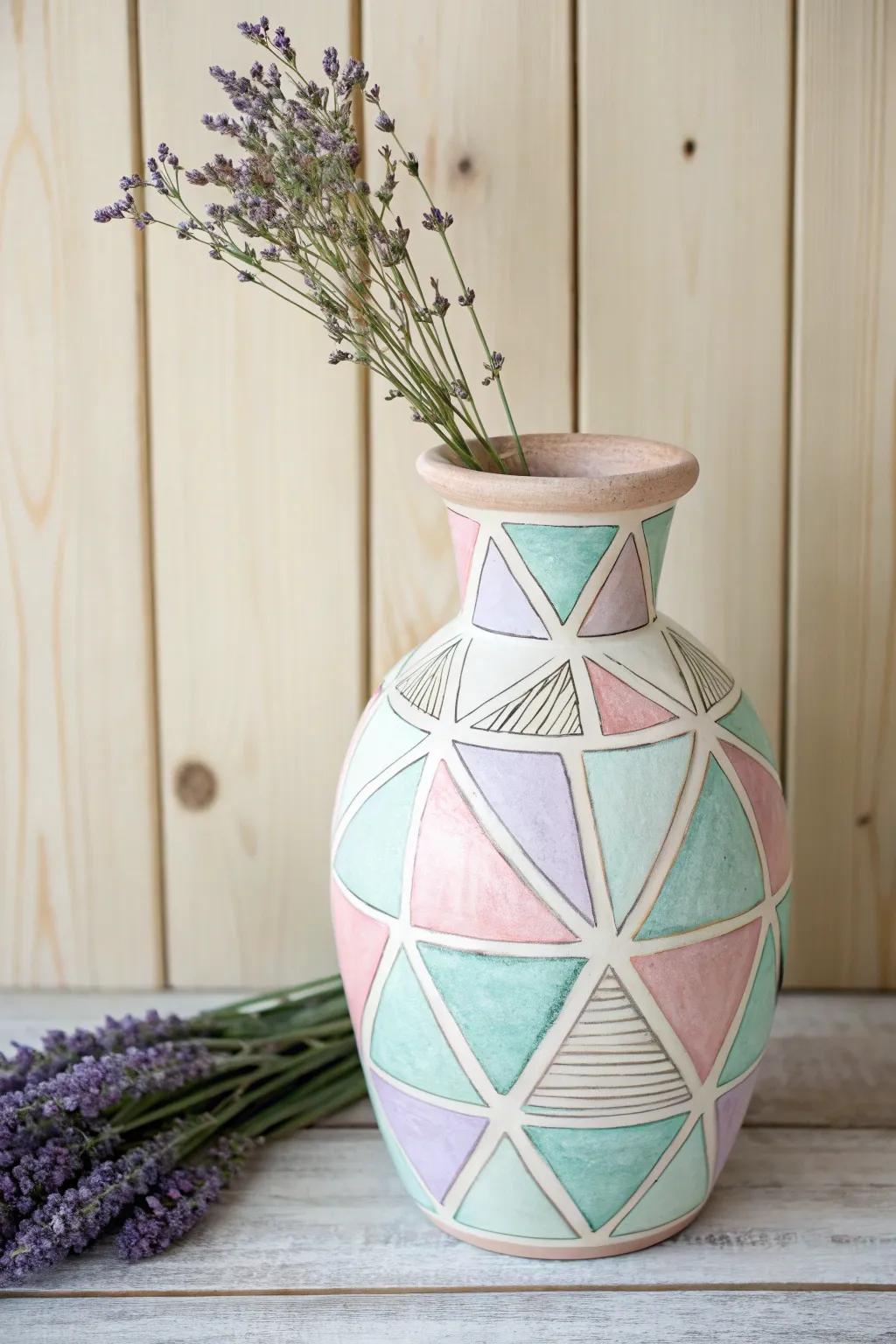 Embrace serenity with pastel geometryâwhere simplicity meets elegance in every handcrafted detail.