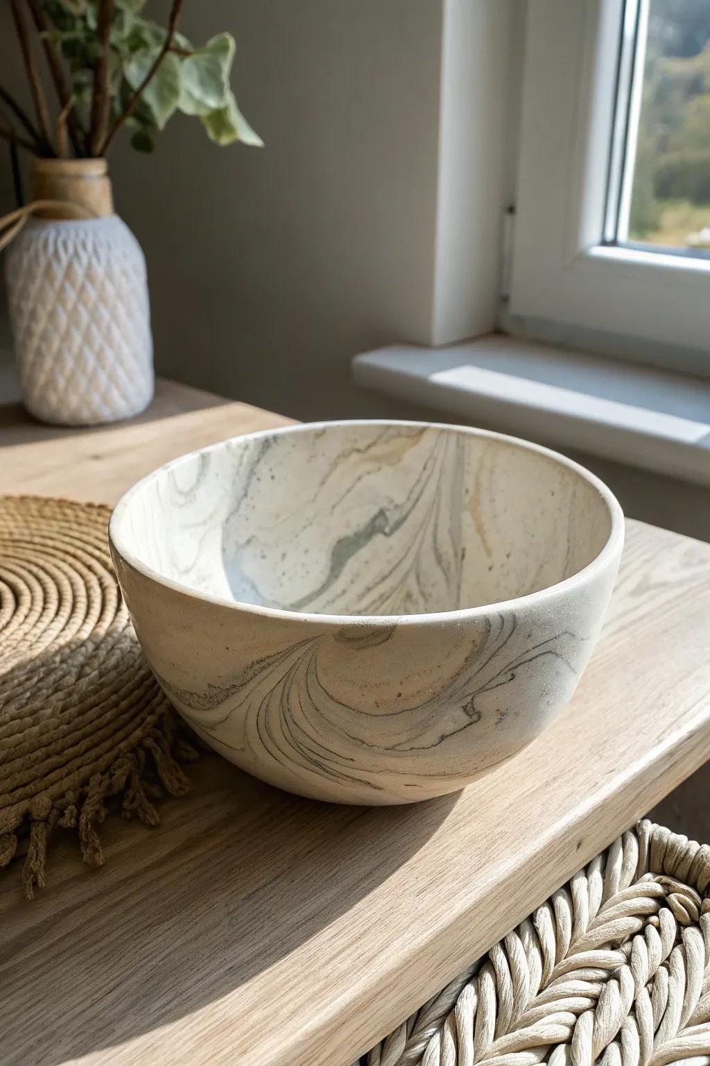 Discover the timeless elegance of marbled clayâwhere simplicity meets artful design.