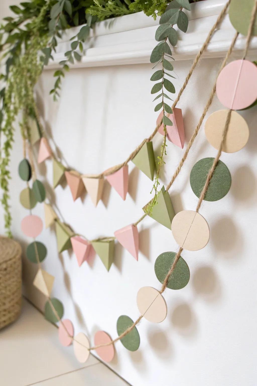 Elevate your festive decor with whimsical paper garlands that blend Scandinavian minimalism with Boho flair.