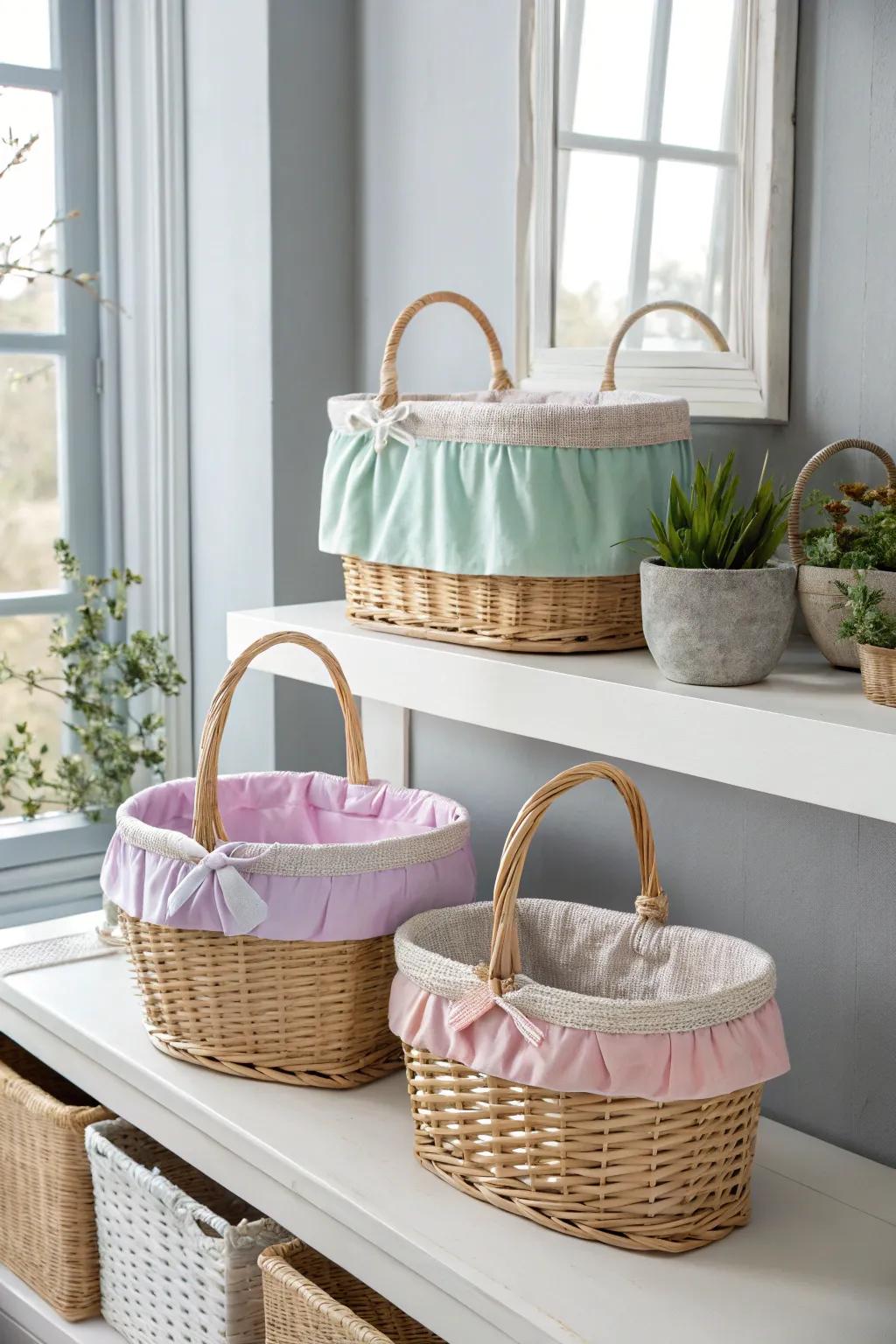 Transform storage into art with these charming woven baskets â the perfect blend of function and style for any girl's room.