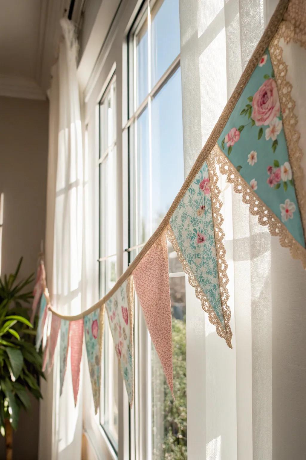 Add a touch of whimsy to your tea party with a charming handmade banner.