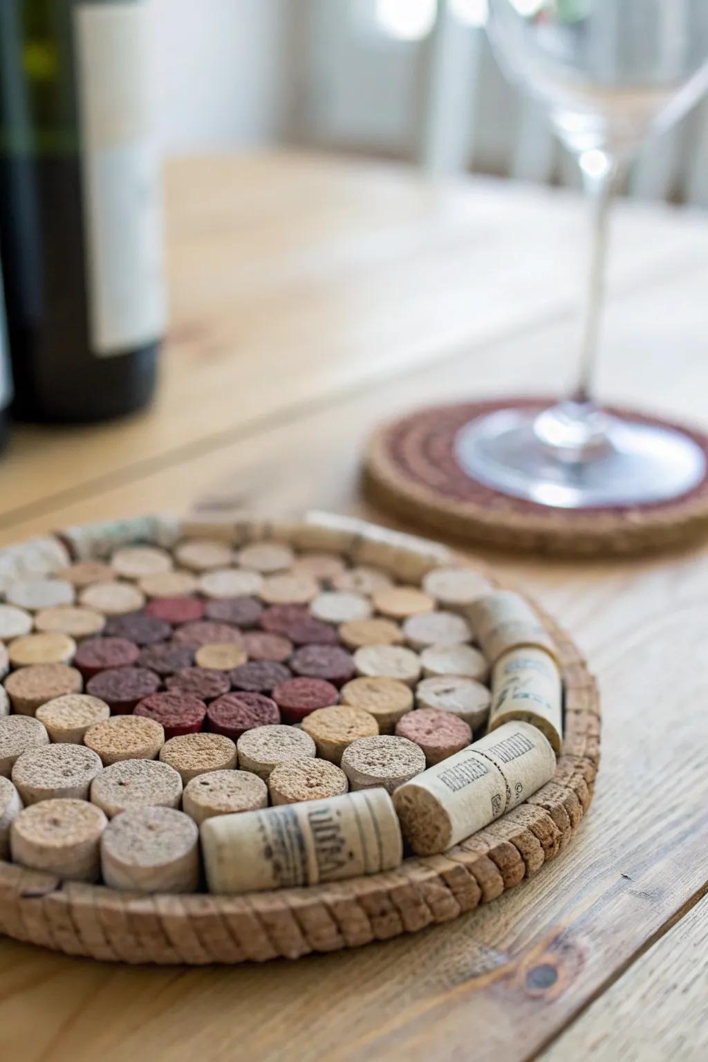 Transform your wine memories into charming coasters with a touch of minimalist elegance.