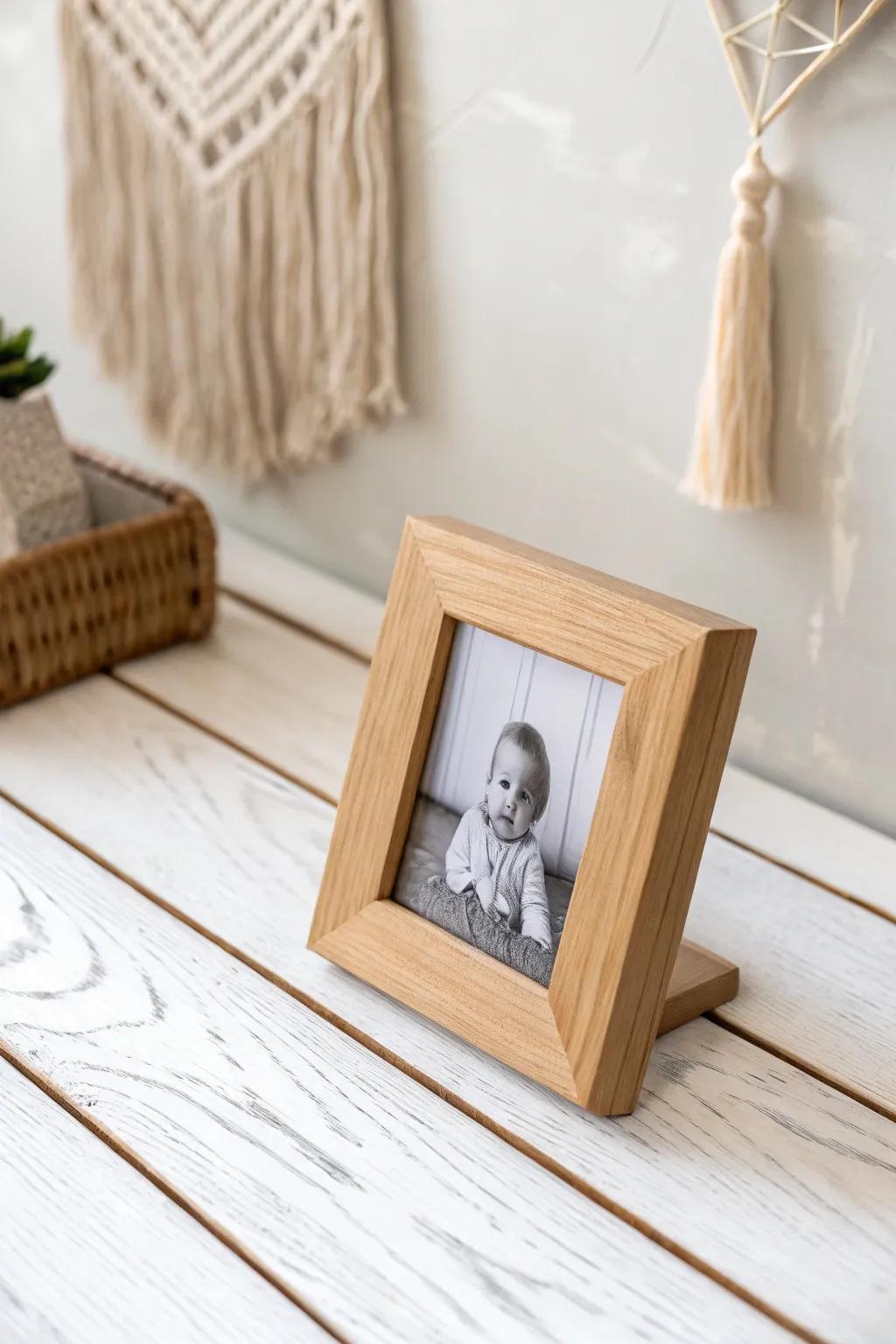 Capture precious memories with a touch of Scandinavian elegance. Perfect for your nursery decor!