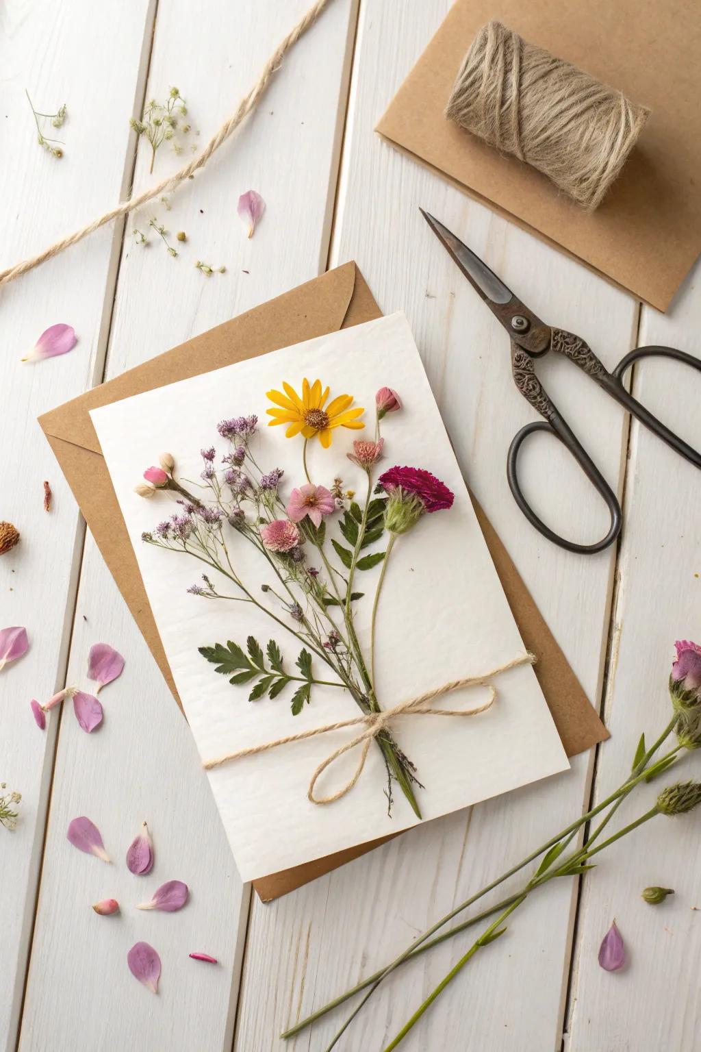 Create your own heartfelt message with the timeless elegance of pressed flowers.