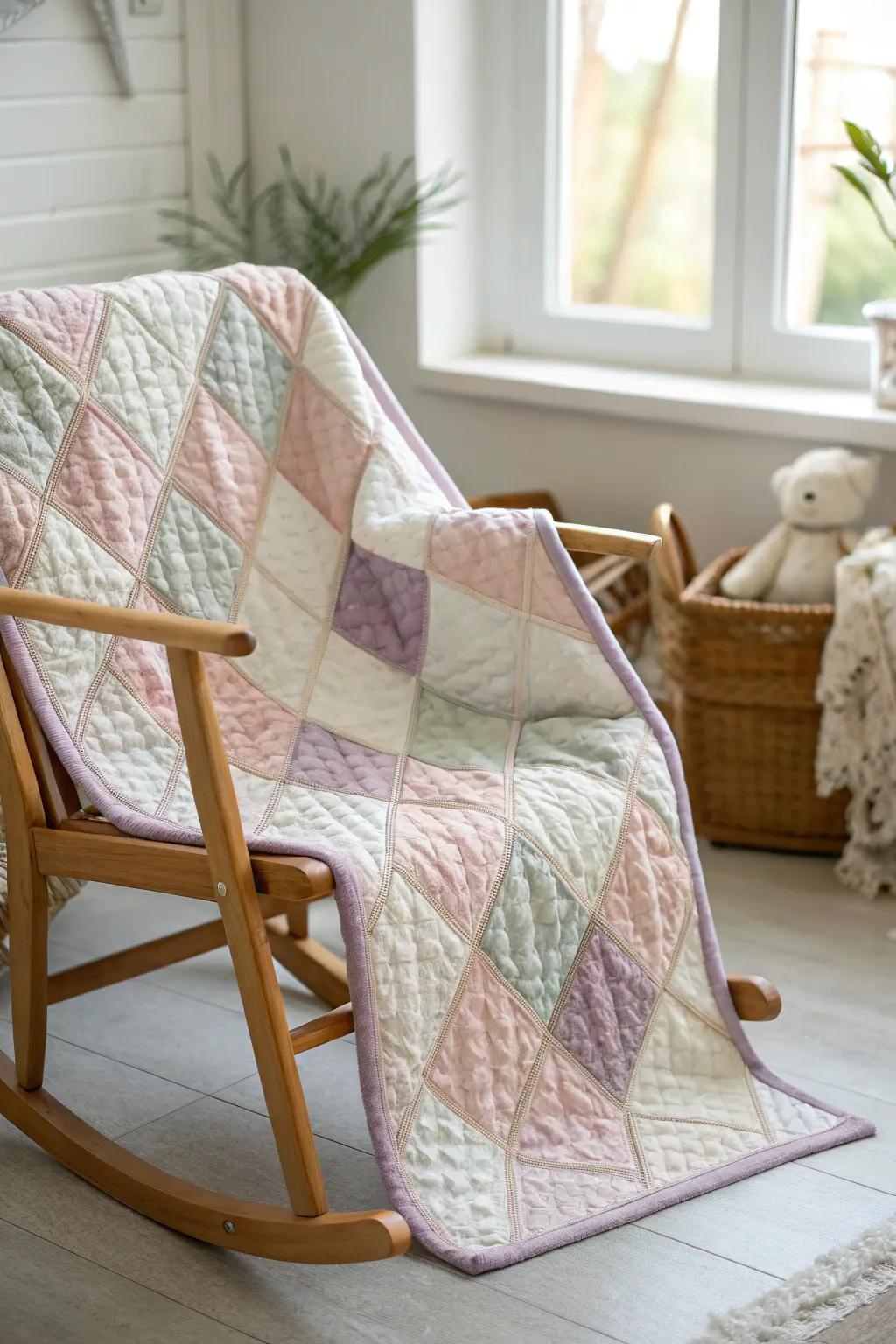 Wrap your little one in the timeless elegance of a lattice-patterned quilt, where simplicity meets soothing style.