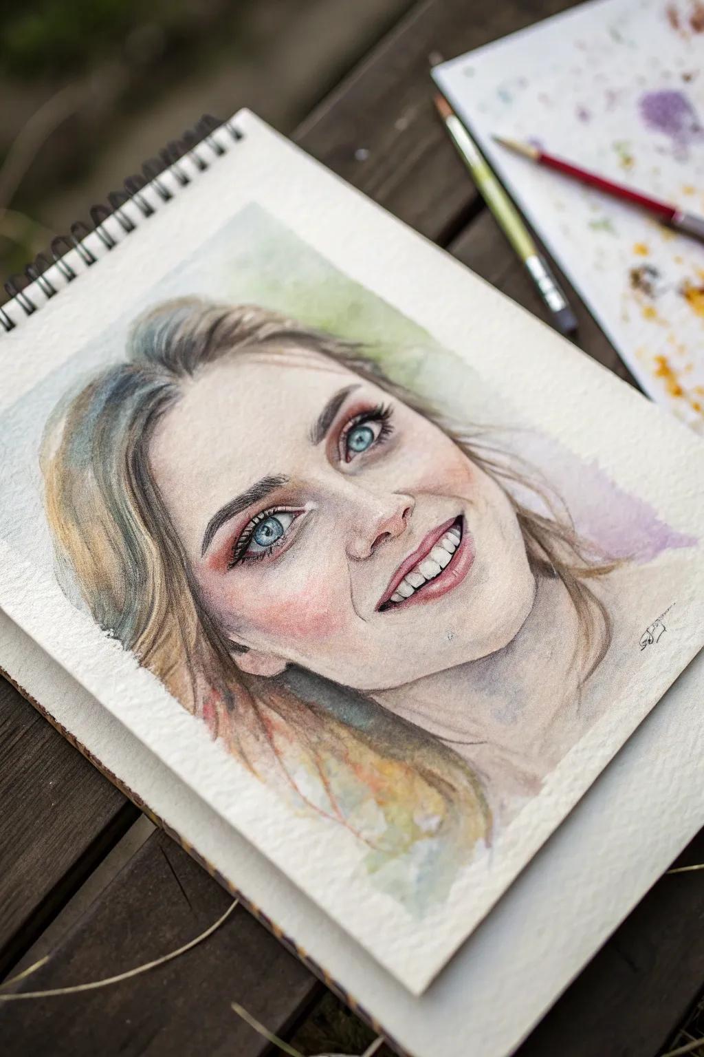Capture the soul in every stroke: watercolor portraits that speak volumes.