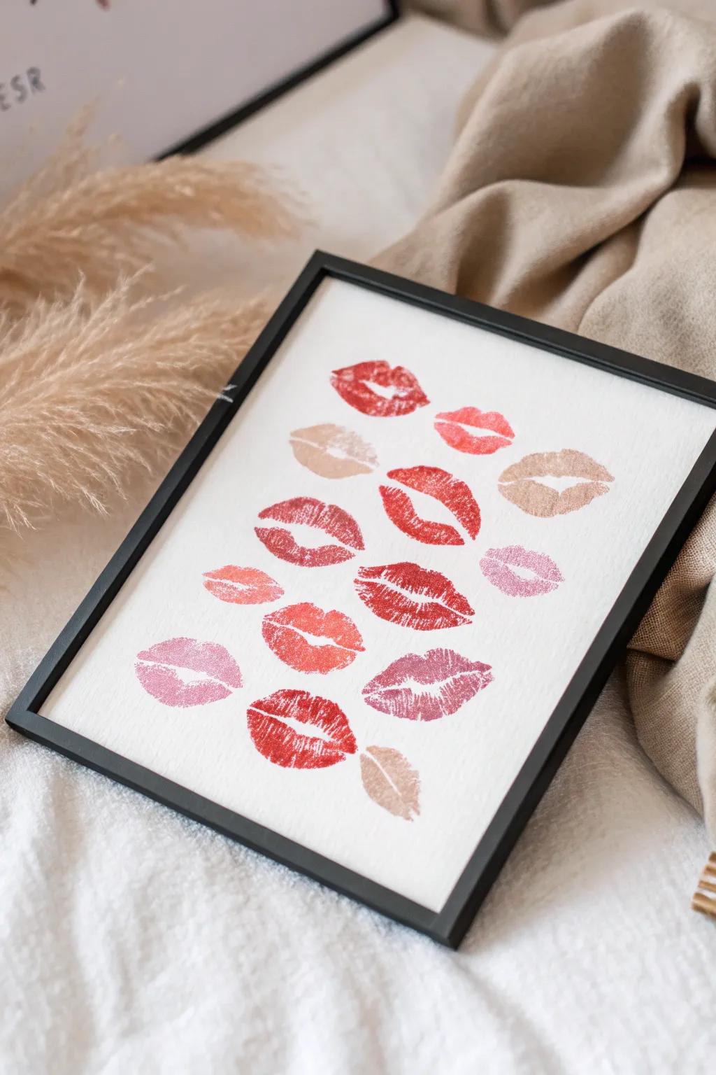 Capture love with every kiss: DIY Lipstick Art for a personal Valentine's touch.