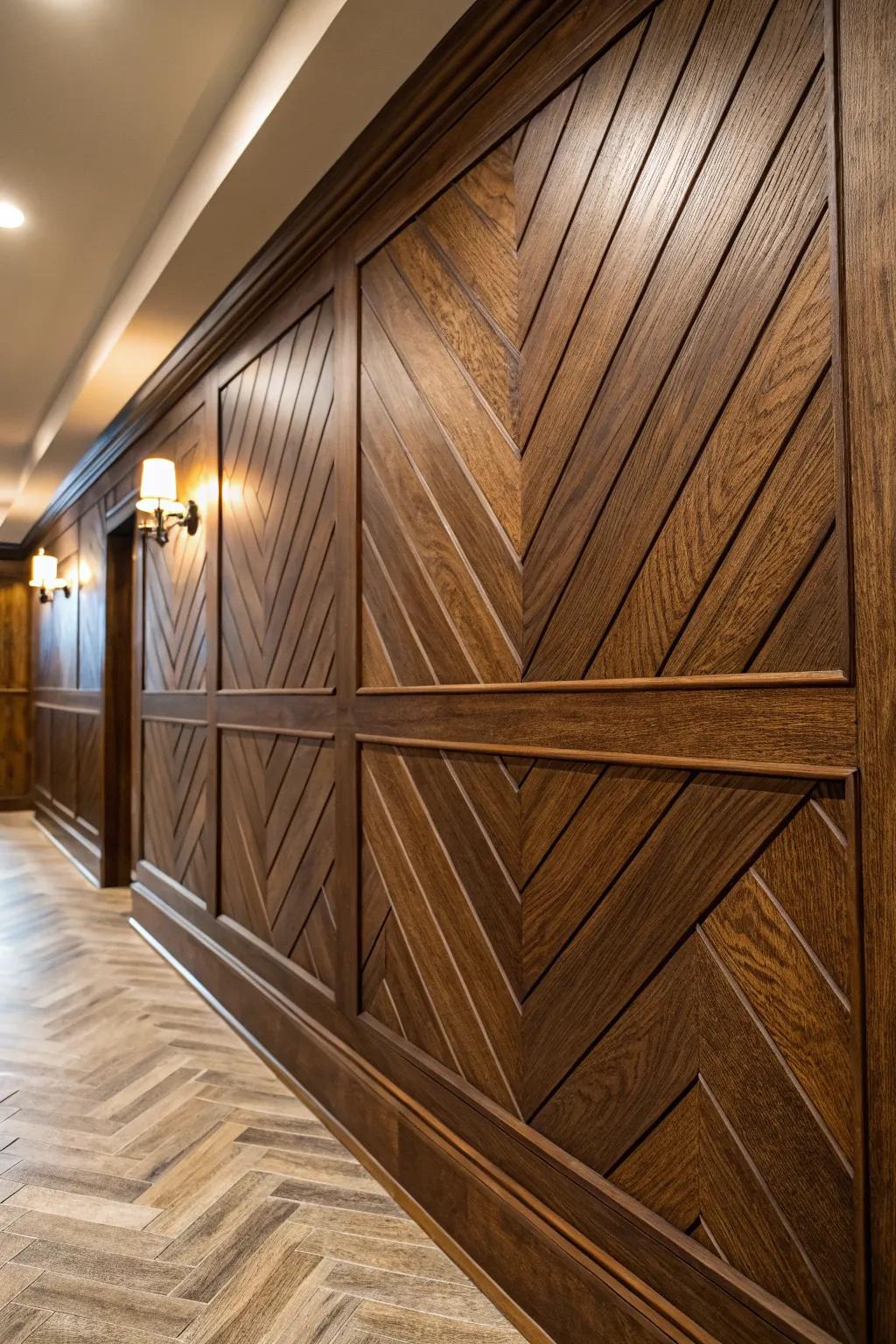 Elevate your entryway with a chevron twist on classic board and batten craftsmanship.