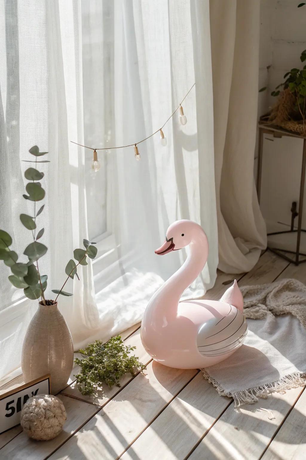 Transform balloons into whimsical art with this chic swan creationâperfect for a touch of fun at any celebration.