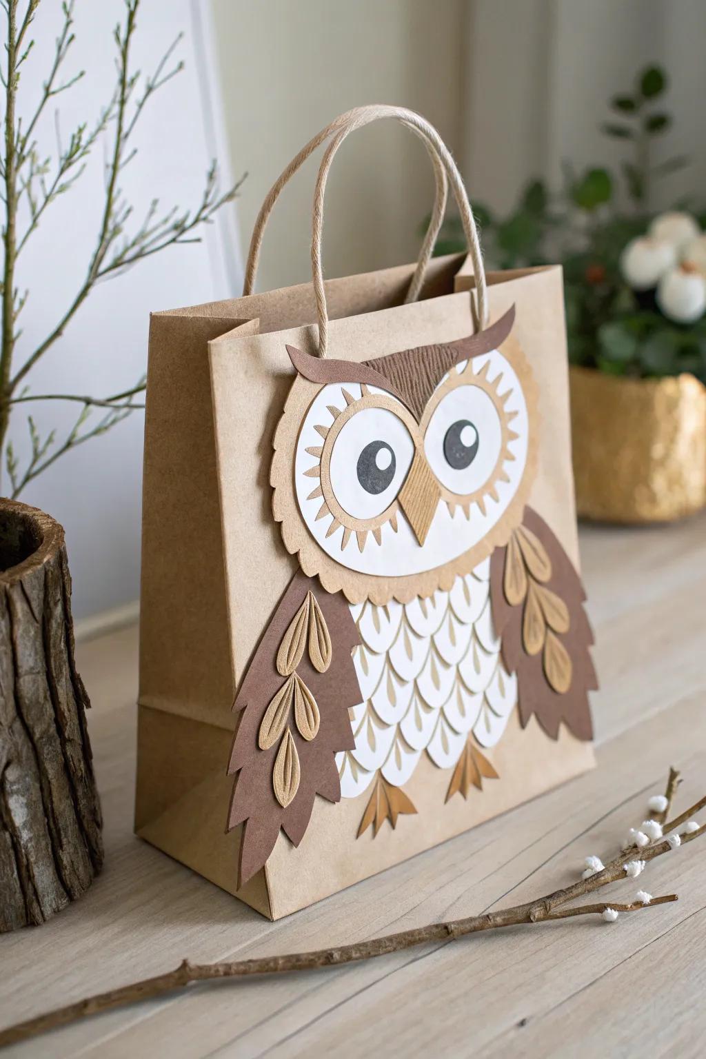 Bring a touch of whimsy to your Valentine's Day with this charming owl-themed DIY bag!