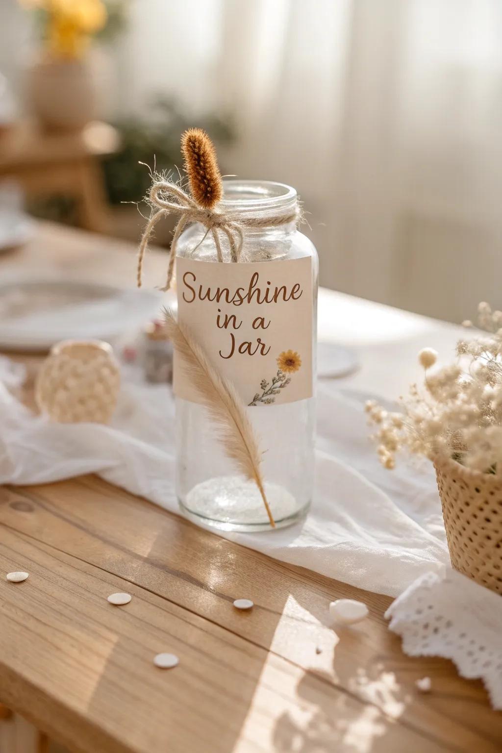 Capture the essence of joy with your own 'Sunshine in a Jar.'