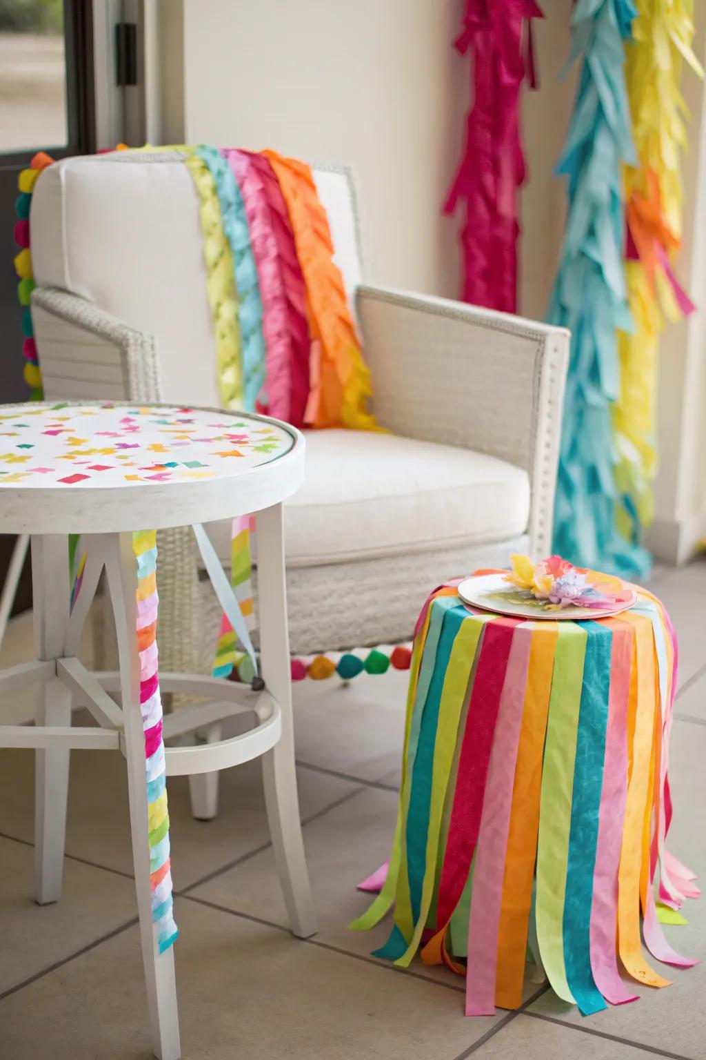 A colorful twist on ordinary furniture.