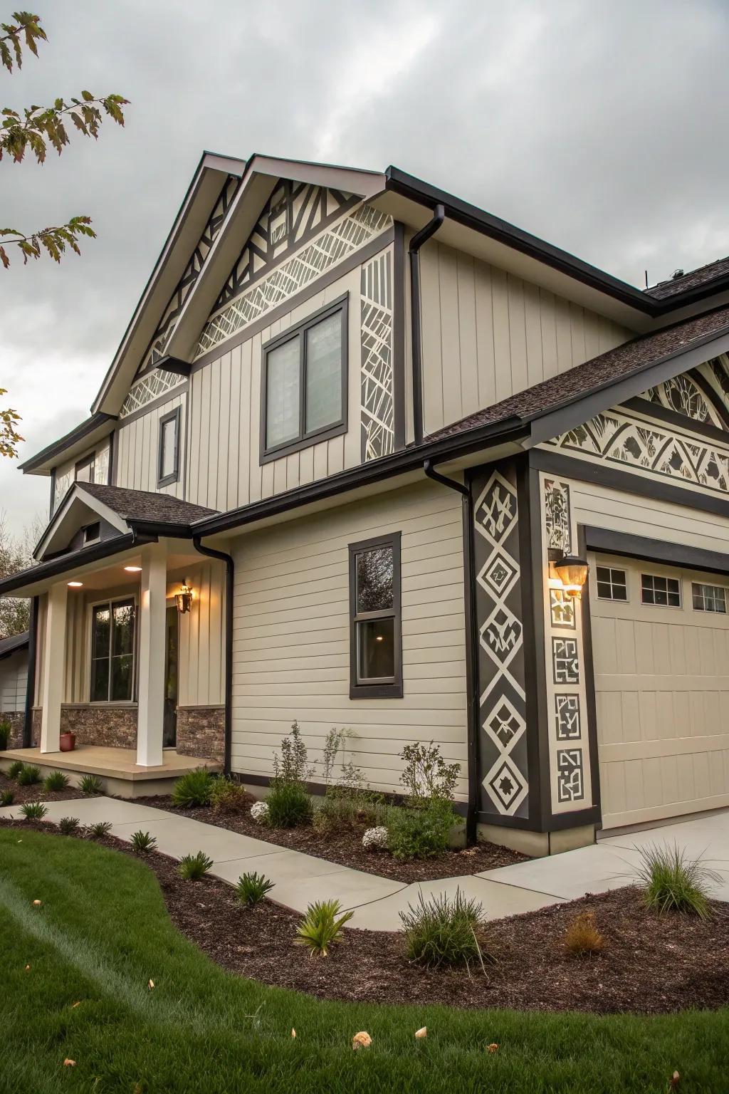 A home with a polished look through creative trim use.