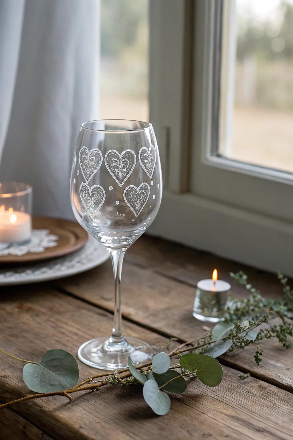 Raise a glass to love with these beautifully personalized wine glasses. Perfect for a heartfelt Valentine's toast.