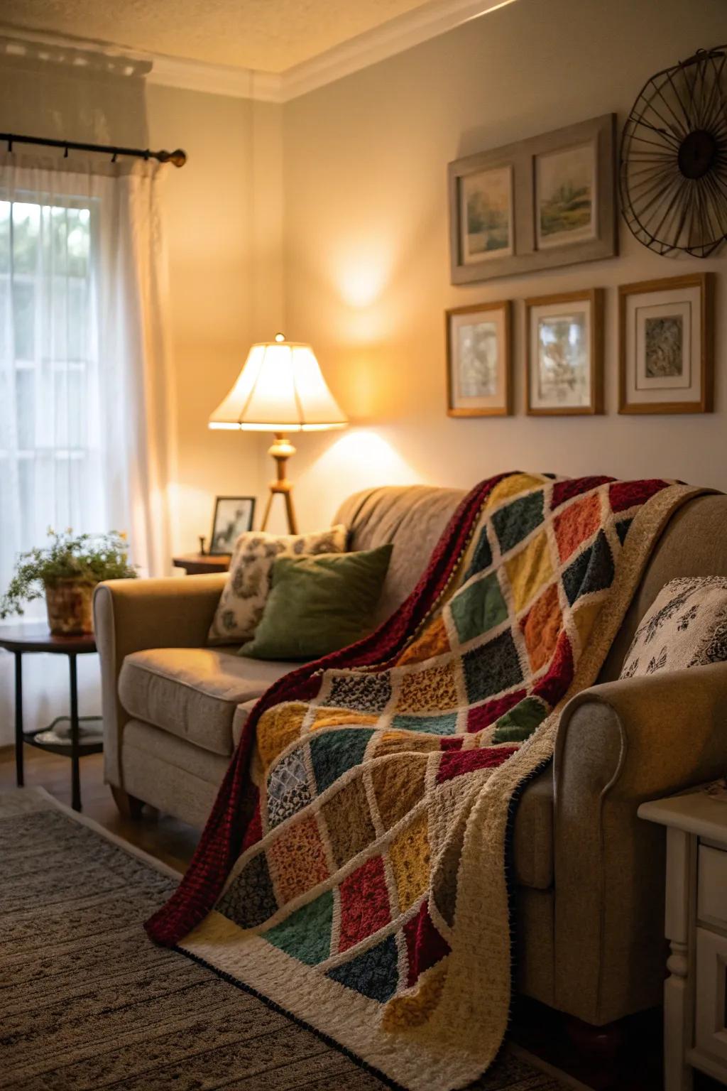 A handmade quilt for warmth and cherished memories.