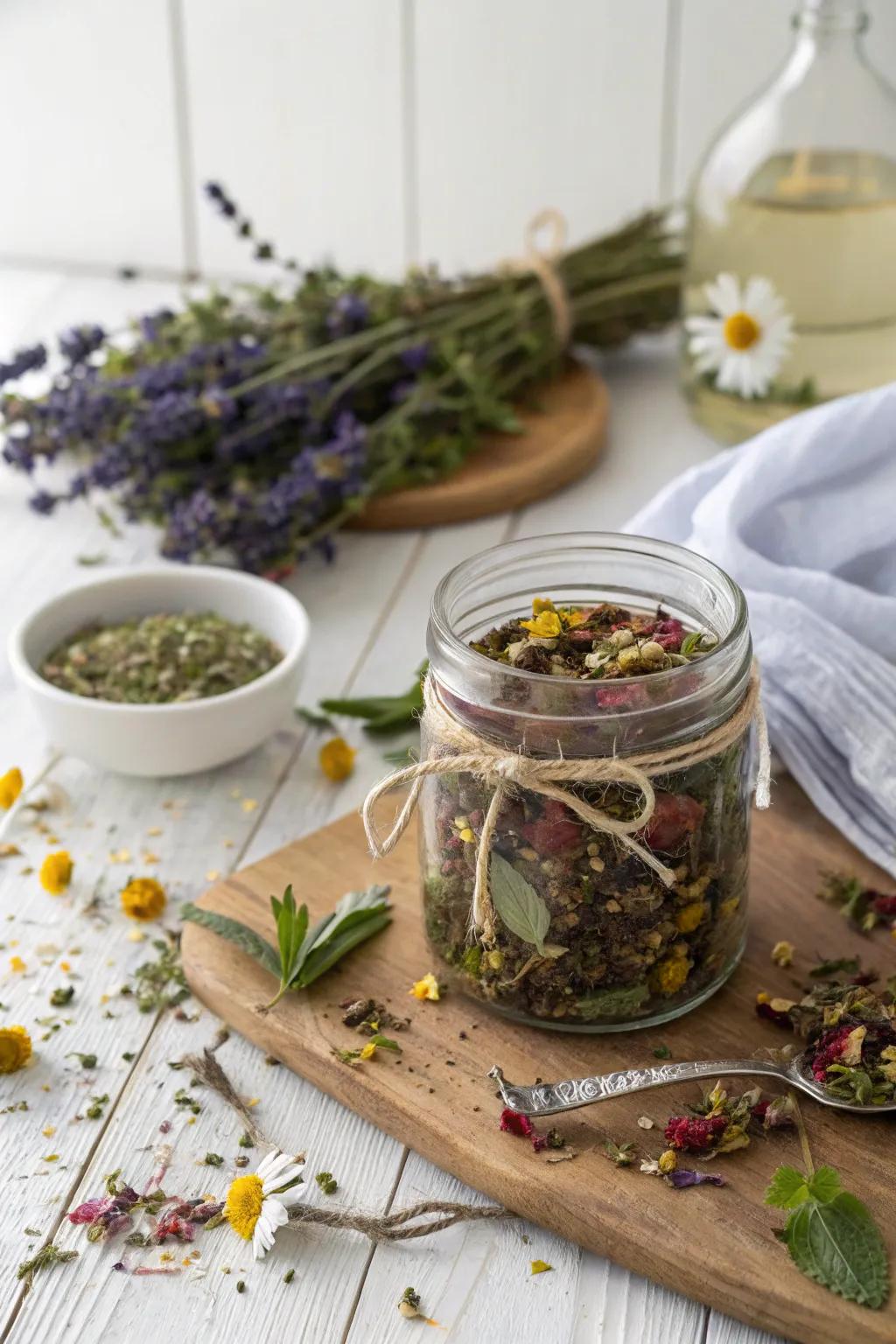 Craft the perfect Mother's Day gift with a personalized herbal tea blend, brewed with love and simplicity.