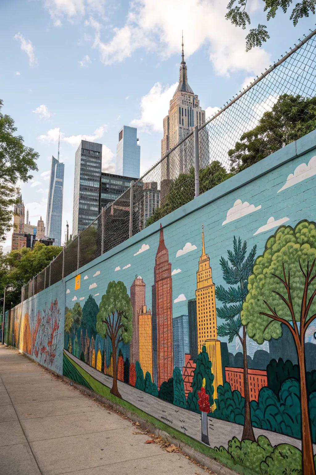 Cityscape murals bring urban vibrancy to your space.