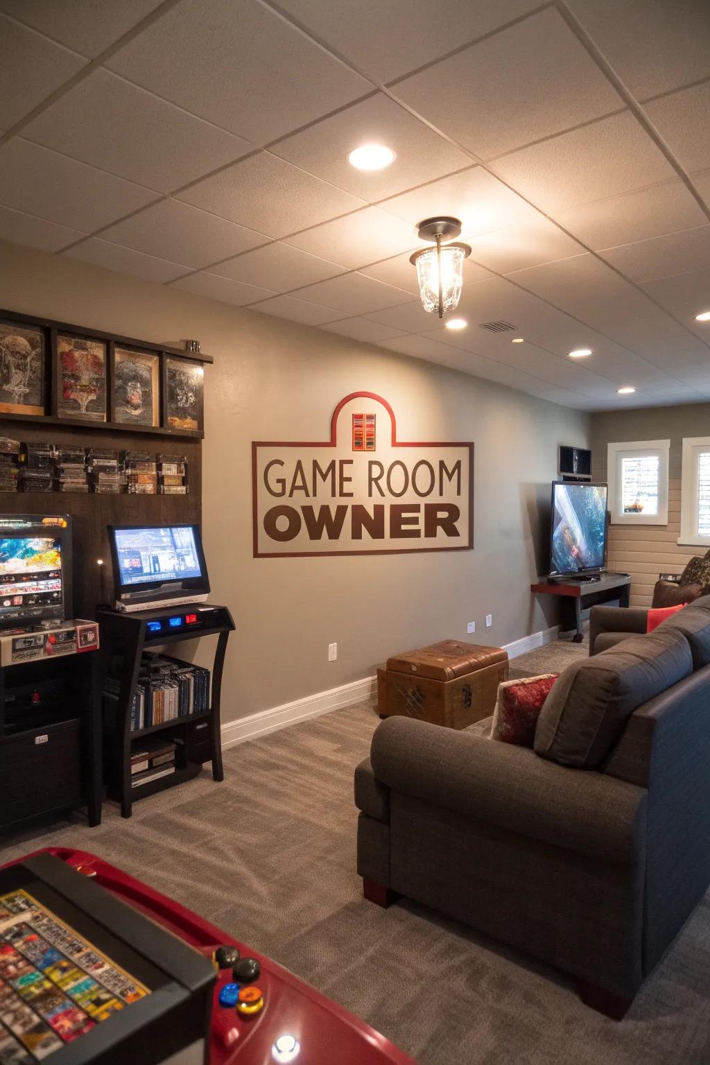 A personalized sign adds a welcoming and unique touch.