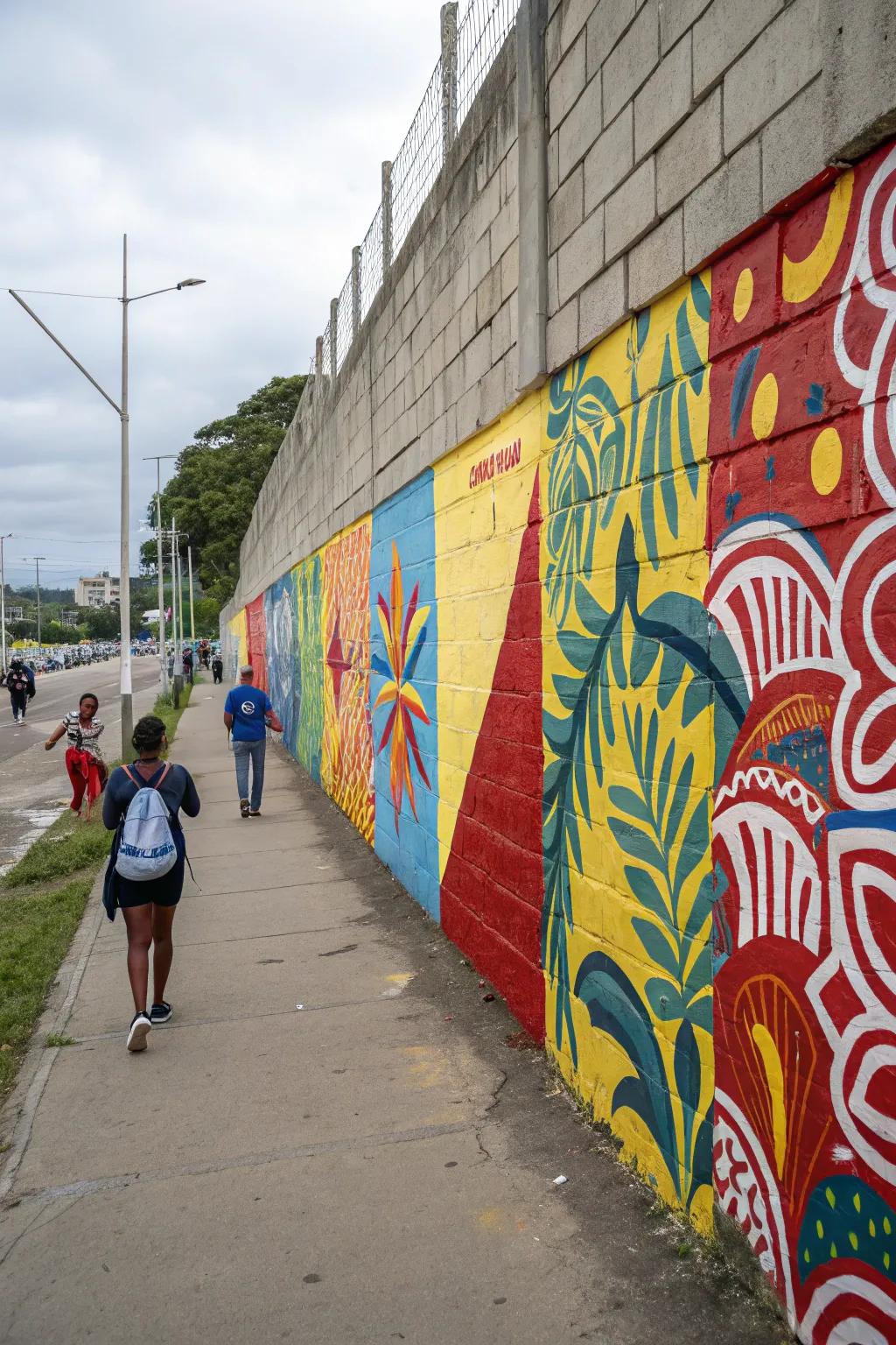 Express yourself with a colorful mural on your wall.