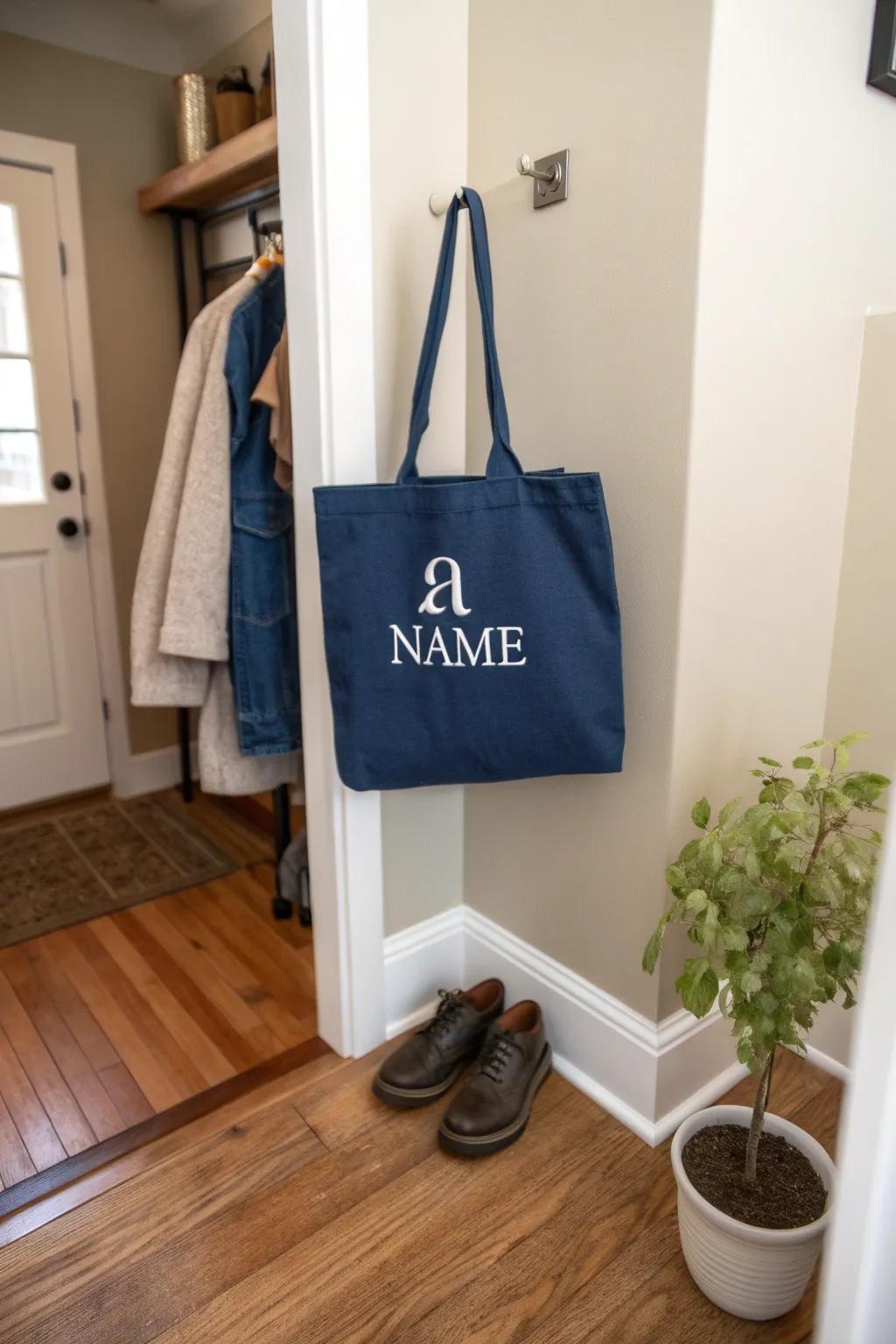 A personalized tote bag for style and practicality.