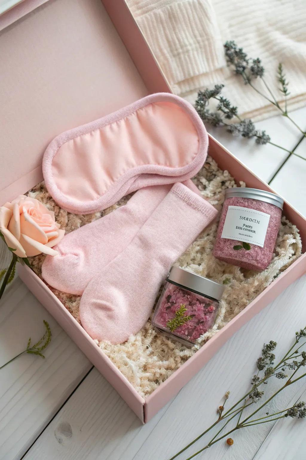Unwind in style with this cozy night essentials gift box, perfect for a relaxing evening at home.