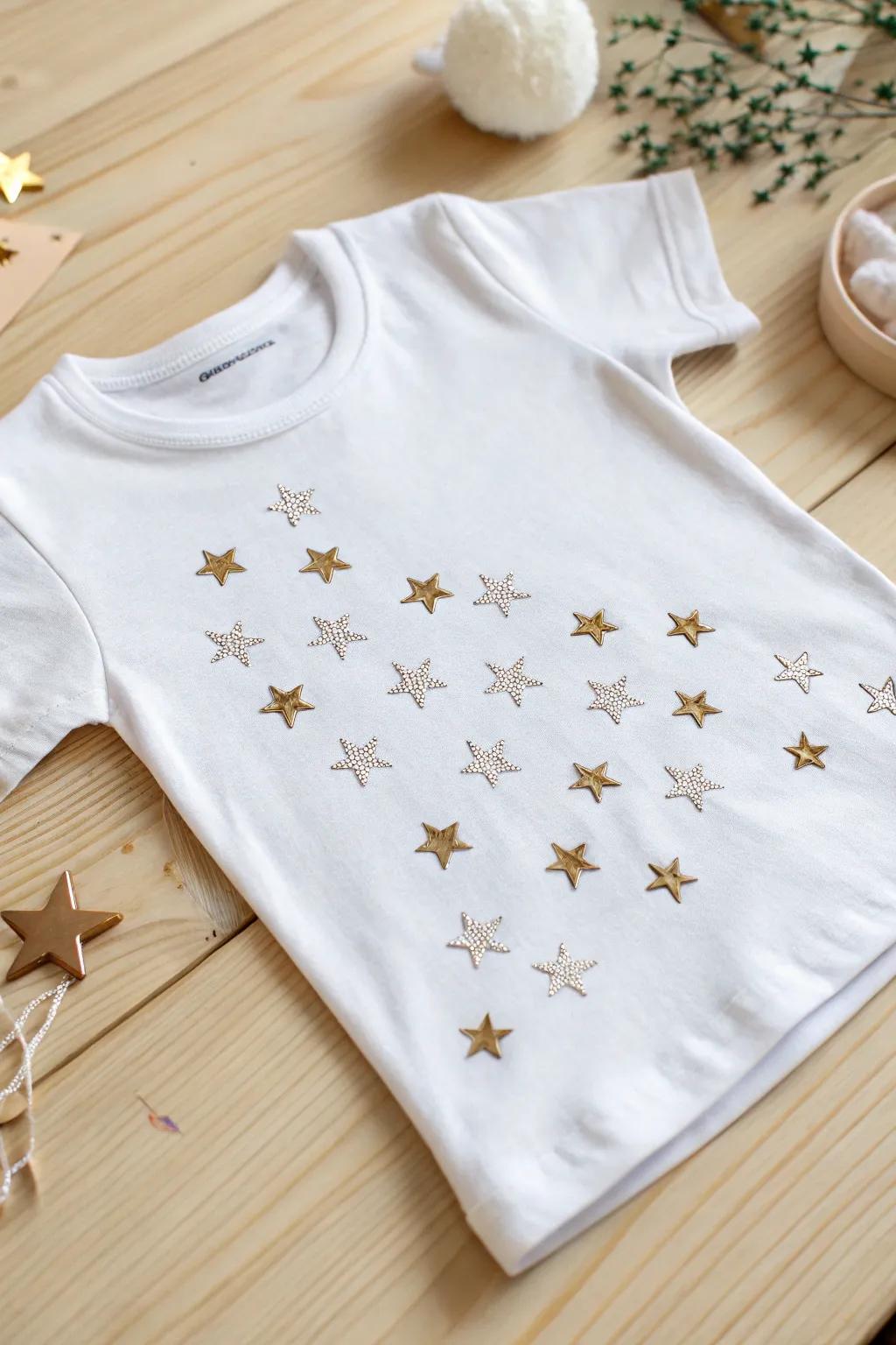 Embark on a cosmic adventure with this handcrafted galaxy tee, perfect for a 100-days-of-school celebration!
