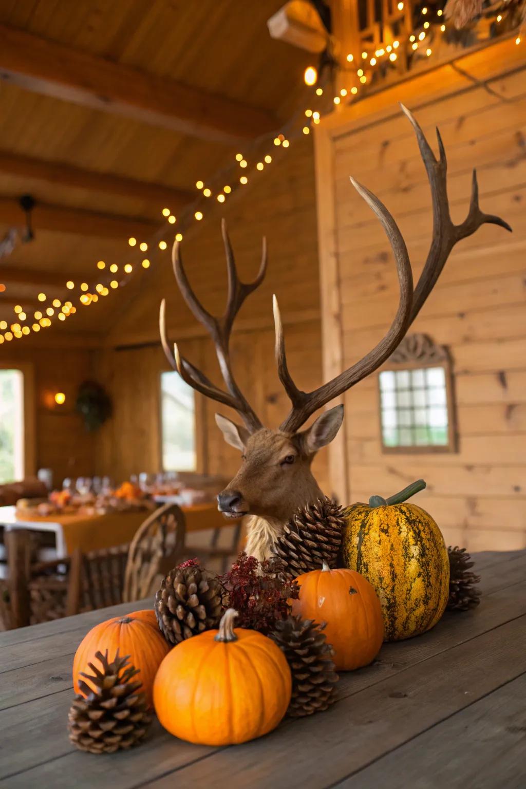 Enhance your seasonal decor with deer antlers.