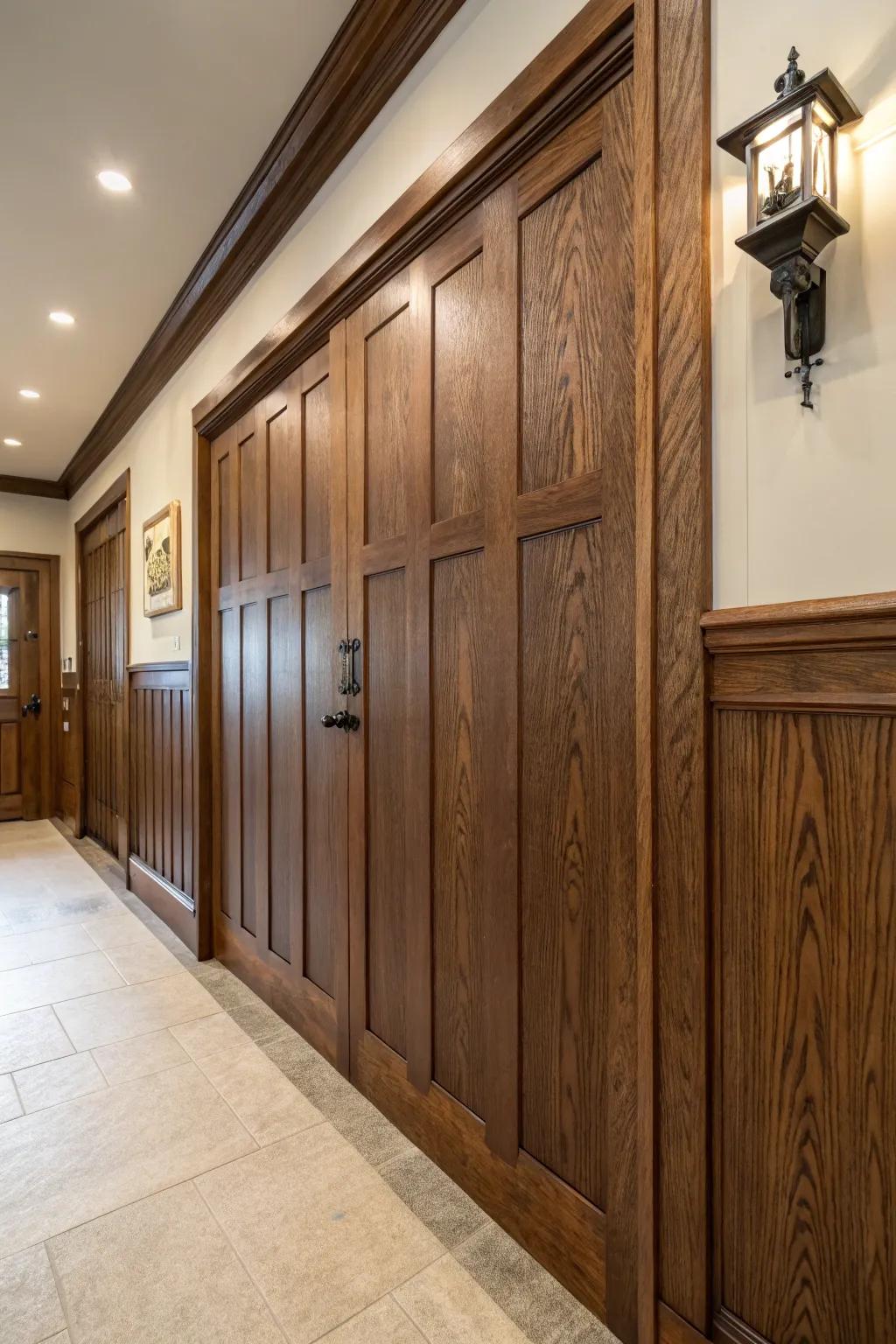 Elevate your entryway with the timeless elegance of classic vertical panels.