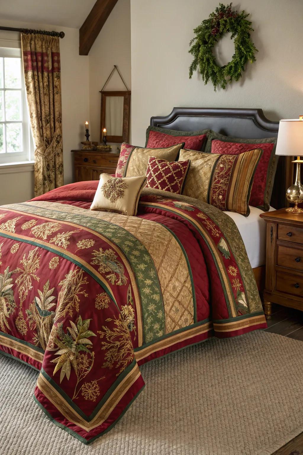 Luxurious bedding sets offer both comfort and style for the holidays.