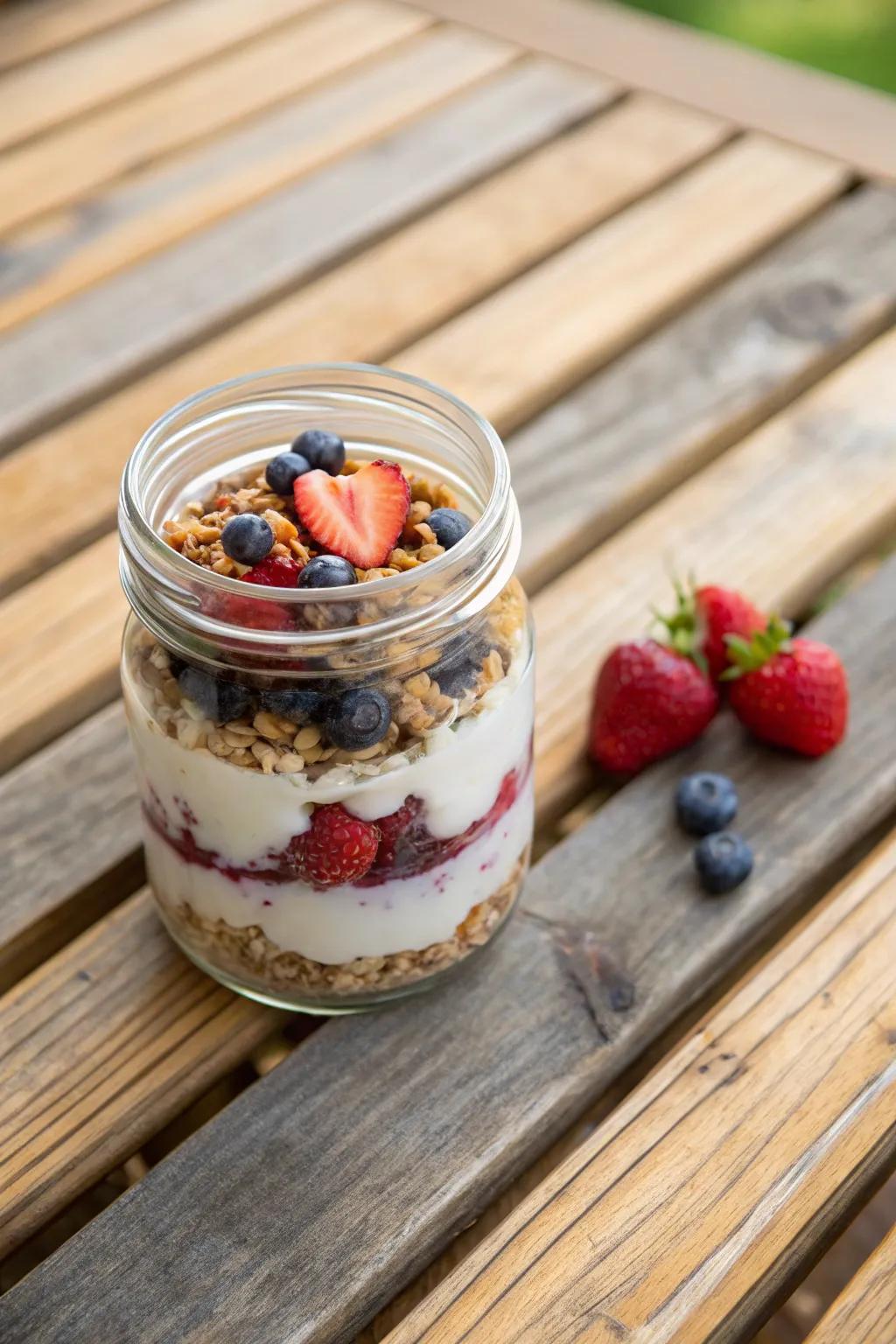 Yogurt parfaits: A refreshing, nutritious camping treat.
