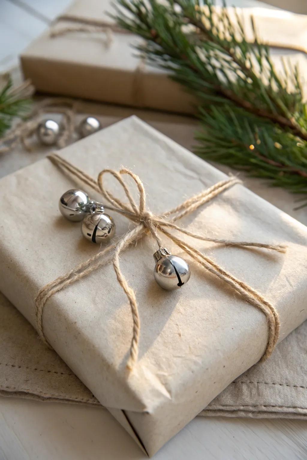 Add a festive jingle to your gifts with minimalist elegance.