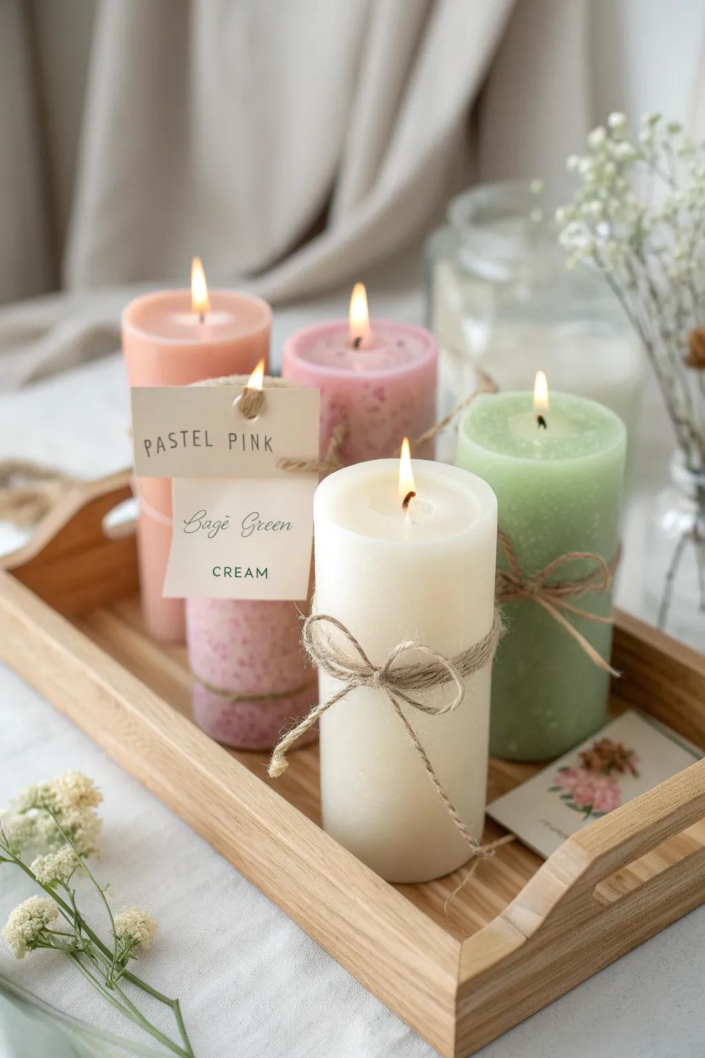 Craft heartfelt moments with personalized candle sets, perfect for a warm and thoughtful birthday gift.