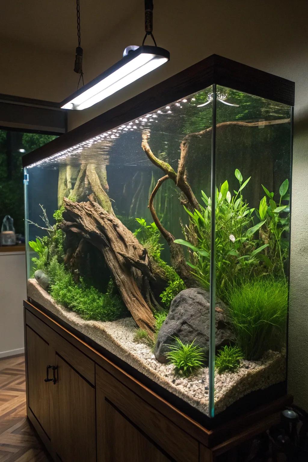 Driftwood introduces an element of mystery and depth.