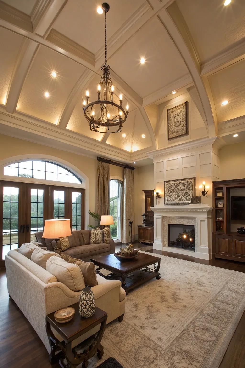 Dimmer switches allow for customizable lighting ambiance.