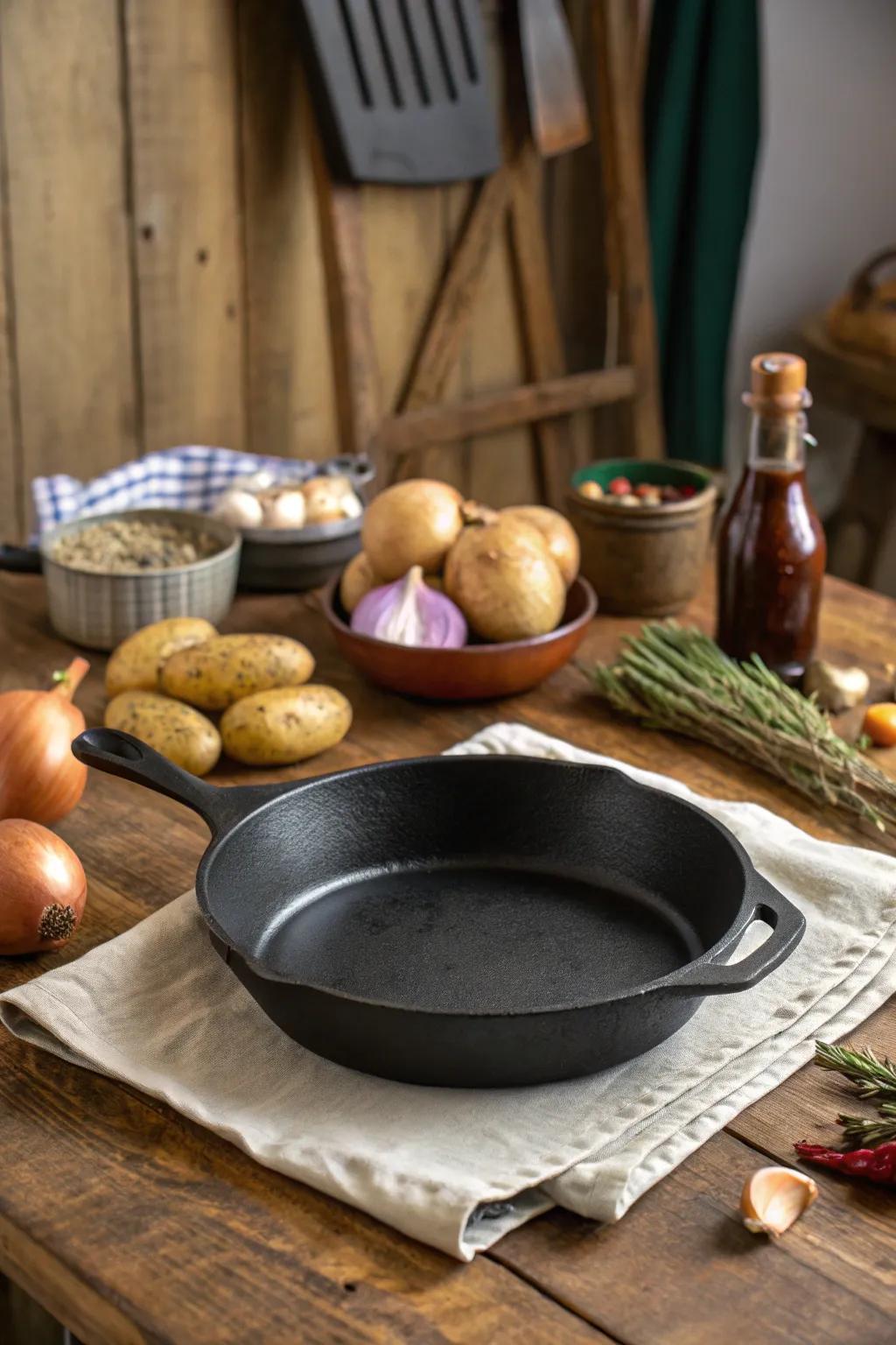 Cook up memories with a set of iron cookware for your sixth anniversary.