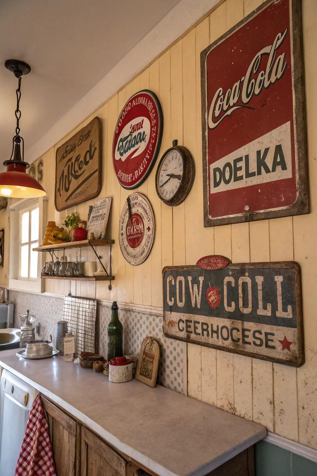 Vintage finds add charm and tell a story of their own.