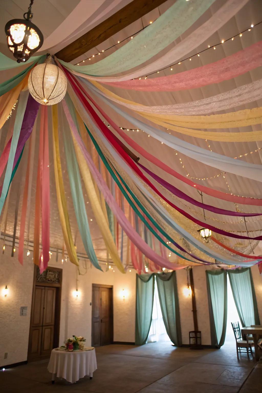 A ceiling canopy that enchants guests.