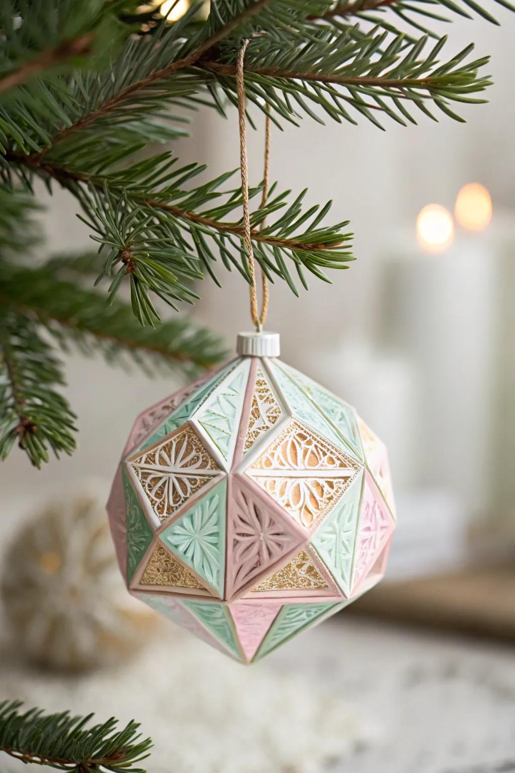 Embrace the festive season with minimalist charm: handmade paper ornaments that bring a touch of colorful elegance to your holiday decor.