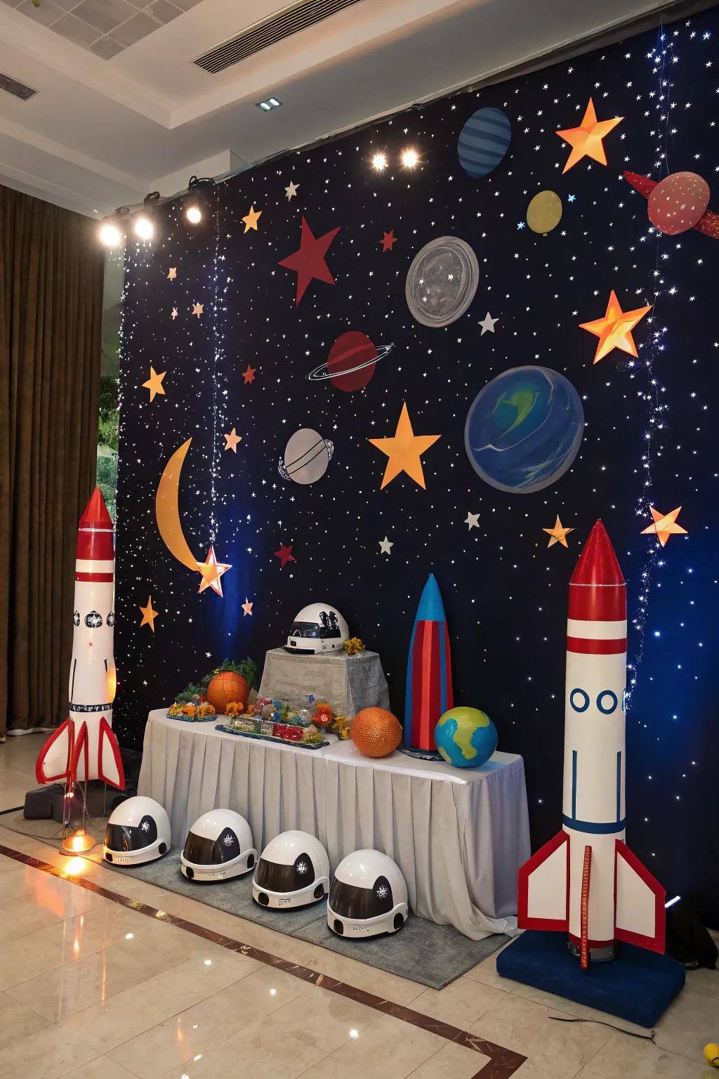 A galaxy-themed extravaganza that takes the party out of this world.