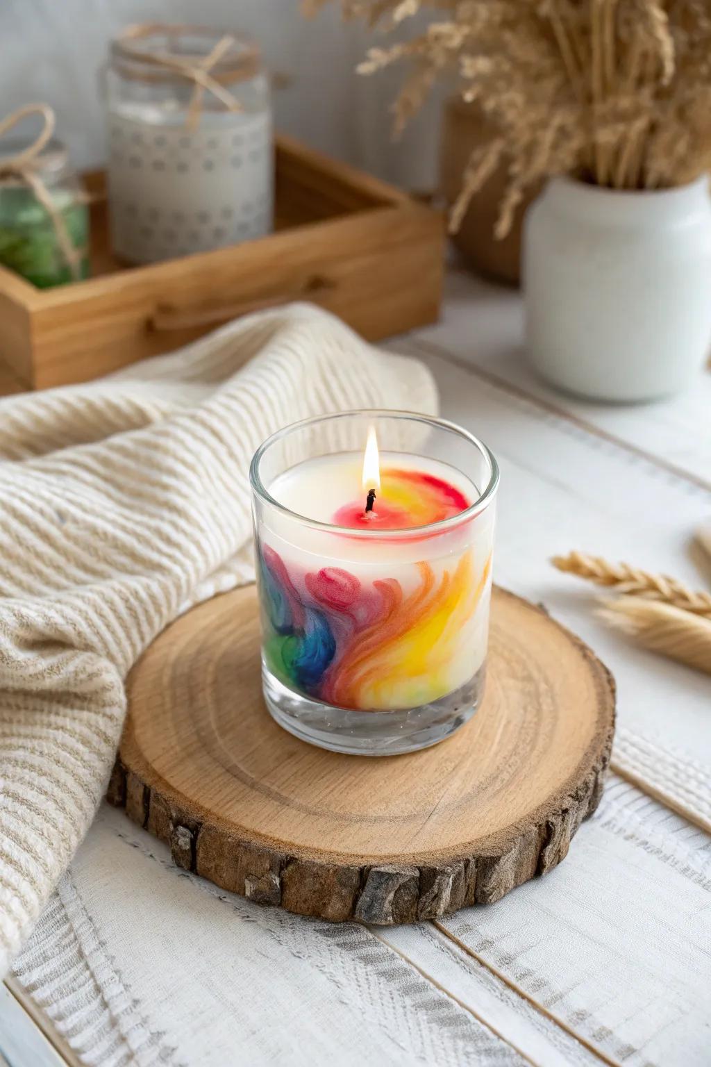 Embrace the art of simplicity with crayon-infused candles, where vibrant colors meet minimalist elegance.