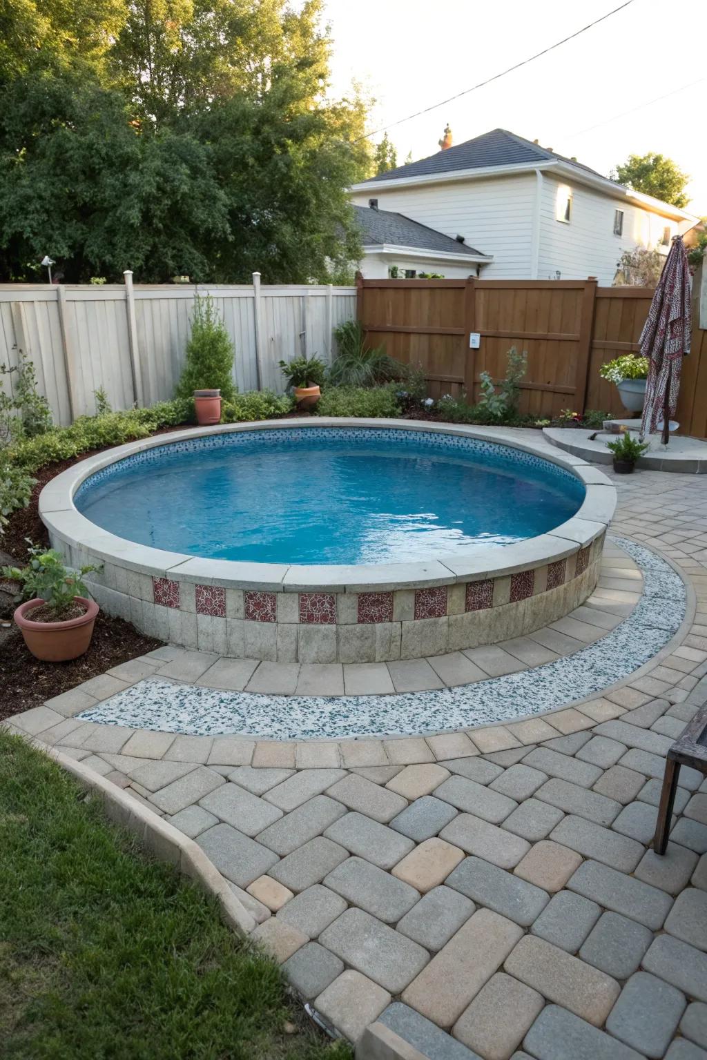 Pavers provide a durable and stylish pool surround.