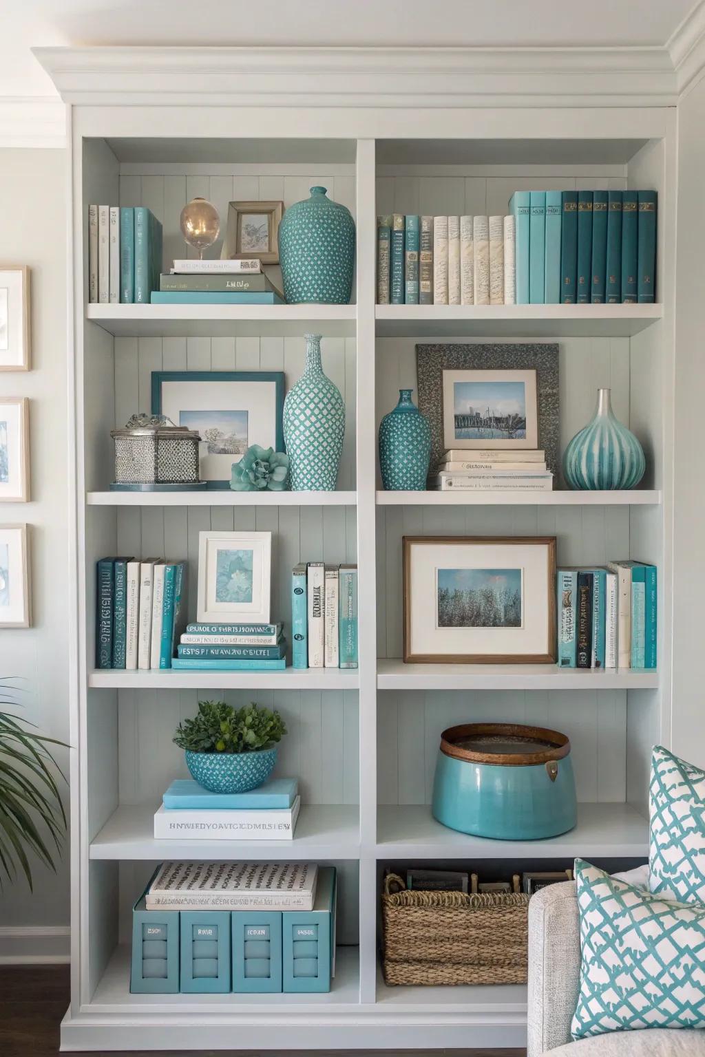 Coordinate colors for a harmonious and inviting library.