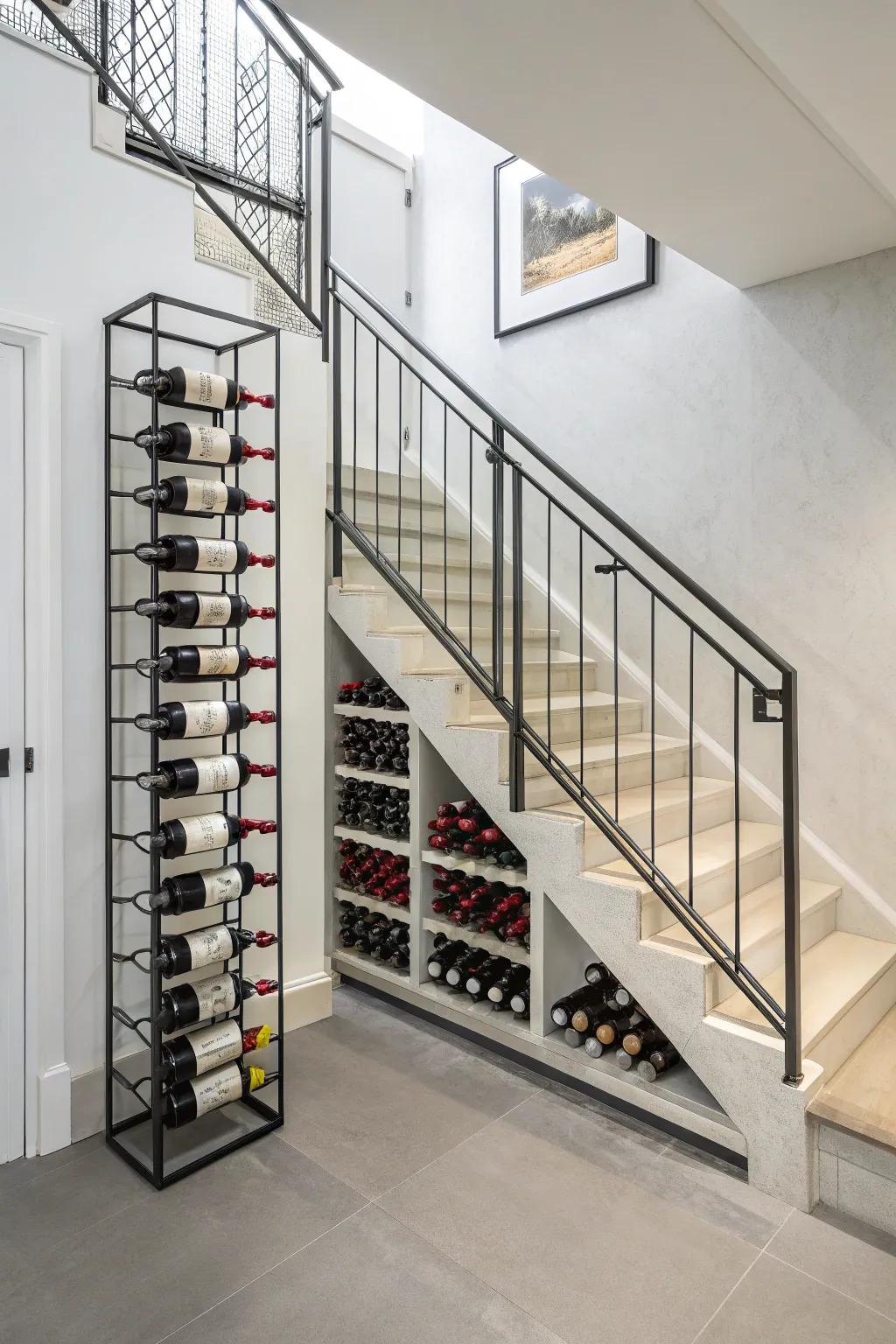 A minimalist wine cellar that embodies simplicity and elegance.