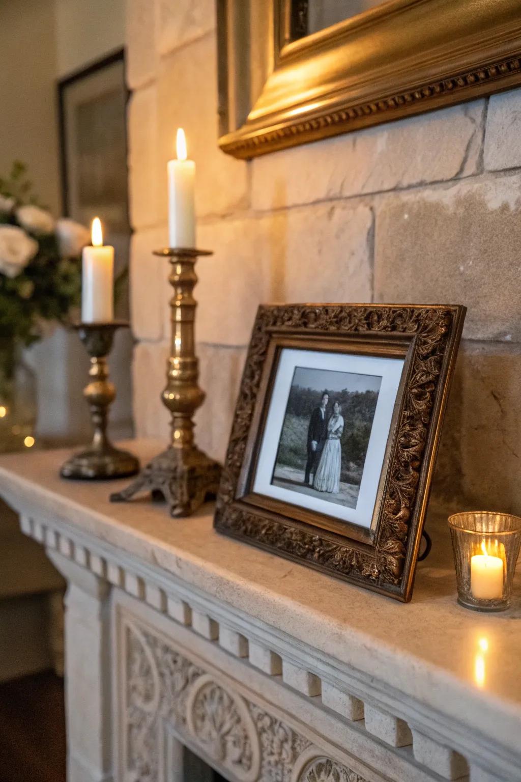 Preserve your memories with a bronze frame for your eighteenth anniversary.