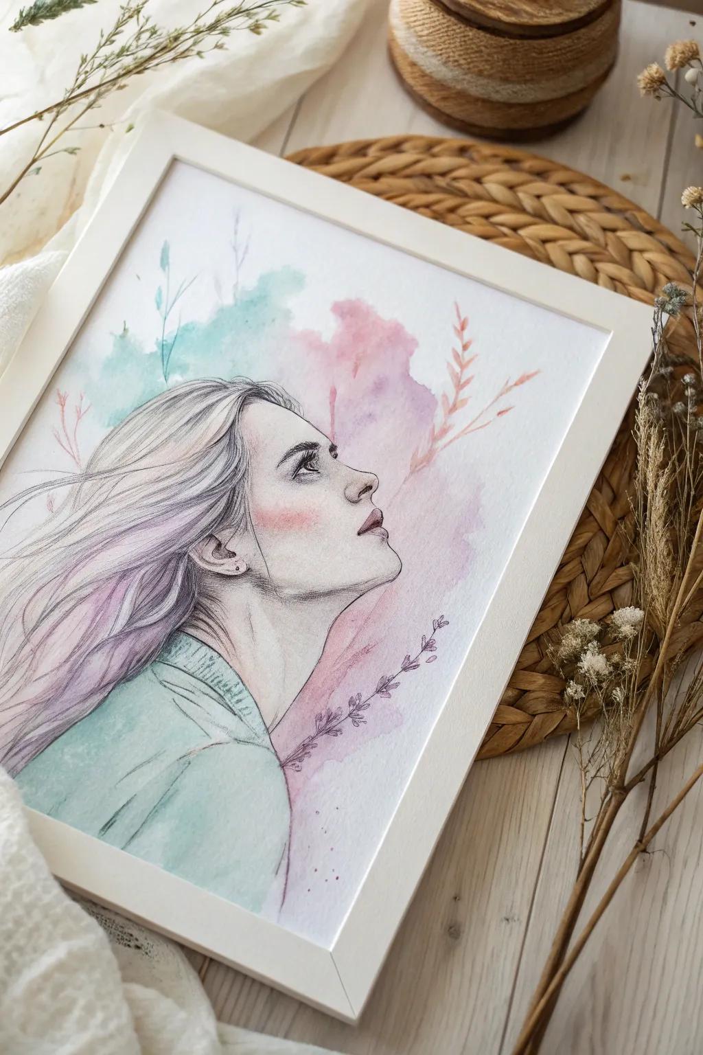 Embrace the ethereal: where watercolor dreams take shape.